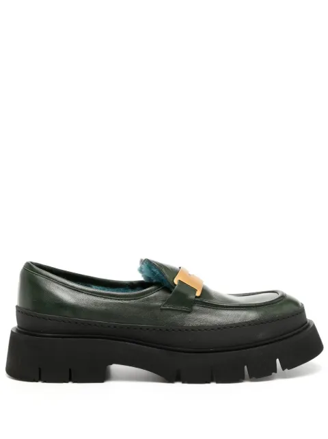 Madison Maison logo-plaque chunky loafers Black MD52
