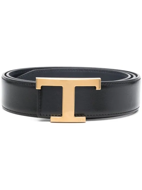 Tod's logo-buckle leather belt Black XCMCQR55100CPE
