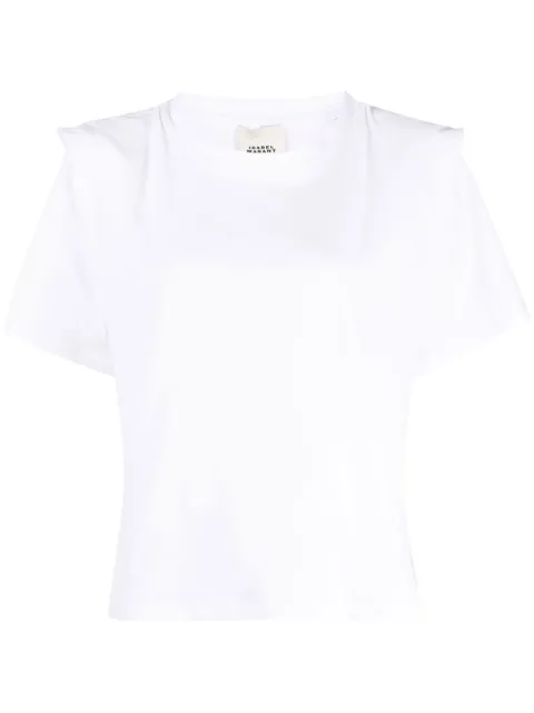 ISABEL MARANT padded-shoulder T-shirt White TS0041FAA1N41I
