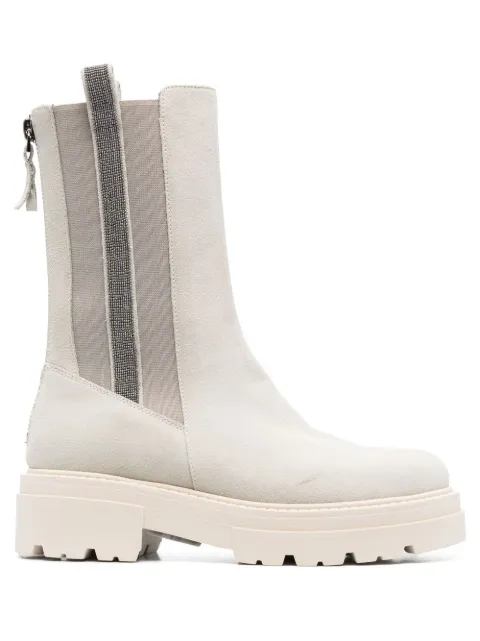 Fabiana Filippi 45mm chunky suede boots Neutrals ASD273A9020000H574