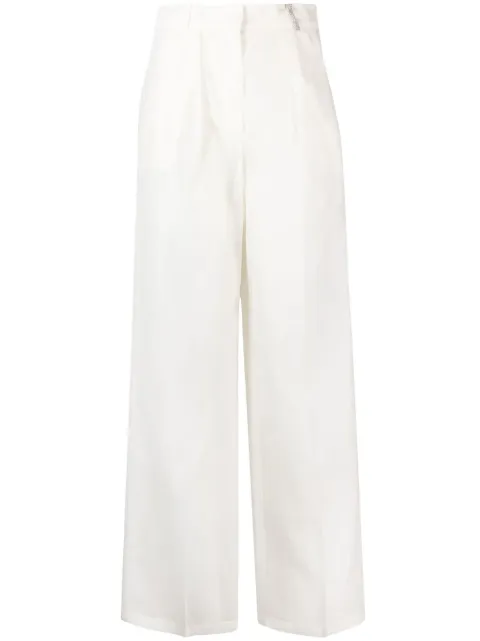 Fabiana Filippi transparent-leg loose-fit trousers White PAD273B6770000I810