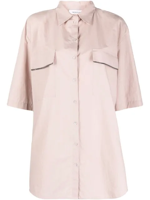 Fabiana Filippi flap-pocket detail shirt Pink CAD273W3590000D252