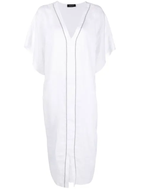 Fabiana Filippi linen tunic dress White ABD273B7370000I835