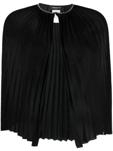 Fabiana Filippi fully-pleated button blouse Black CAD273B6520000I786