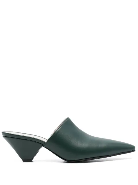 Fabiana Filippi 50mm slip-on leather mules Green ASD273A9630000H601