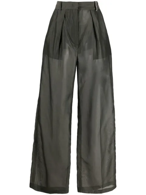 Fabiana Filippi pleated straight-leg trousers Green PAD273B6770000D514
