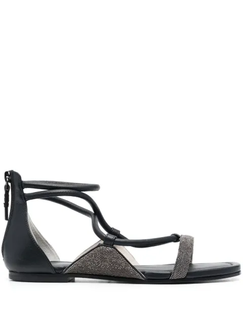 Fabiana Filippi 10mm open-toe leather sandals Black ASD273A9460000H584