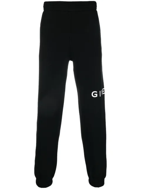 Givenchy logo-print cotton track trousers Black BM514M3YAC001