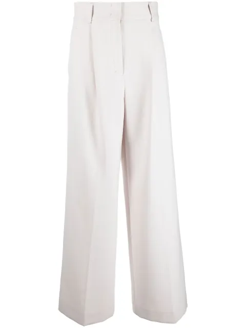 Dorothee Schumacher high-waisted flared leg trousers Neutrals 040323