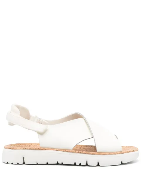 Camper Oruga crossover-strap leather sandals White K200157046
