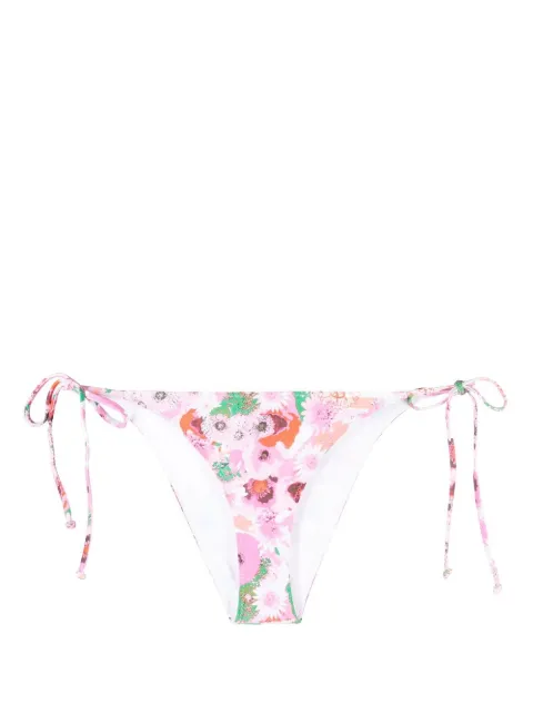 GANNI floral-print string bikini bottoms Pink A4539
