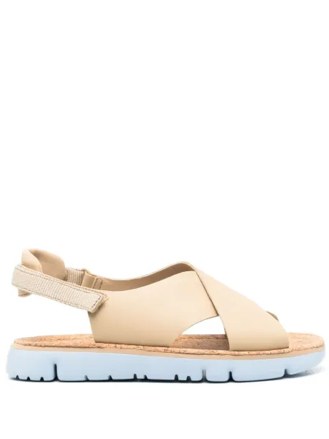Camper Oruga crossover-strap sandals Neutrals K200157048