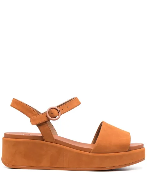 Camper Misia suede wedge sandals Brown K200564035