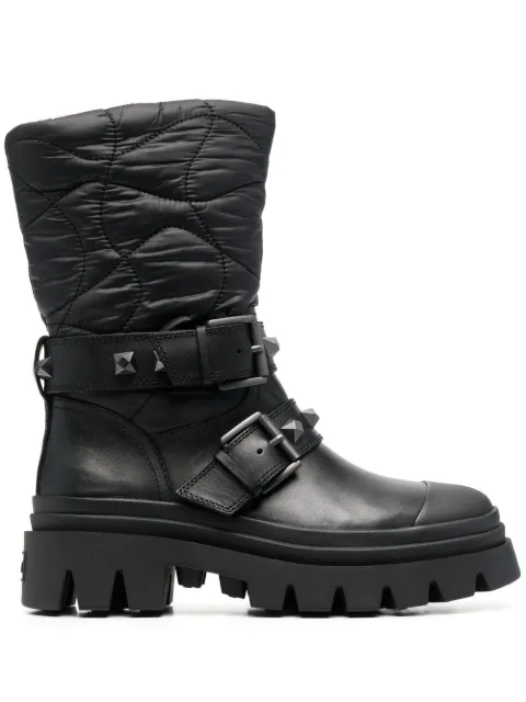 Ash buckle-detail faux leather boots Black POLAR02