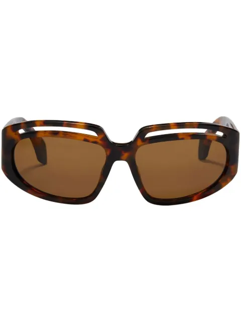 Palm Angels Eyewear Heights cutout sunglasses Brown PERI026S23PLA0016460