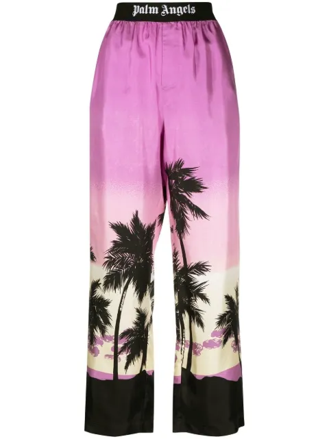 Palm Angels Sunset pajama pants Purple PWCA110S23FAB0013701