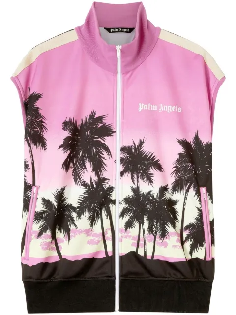 Palm Angels Palm Sunset sleeveless track jacket Purple PMBD044S23FAB0023710