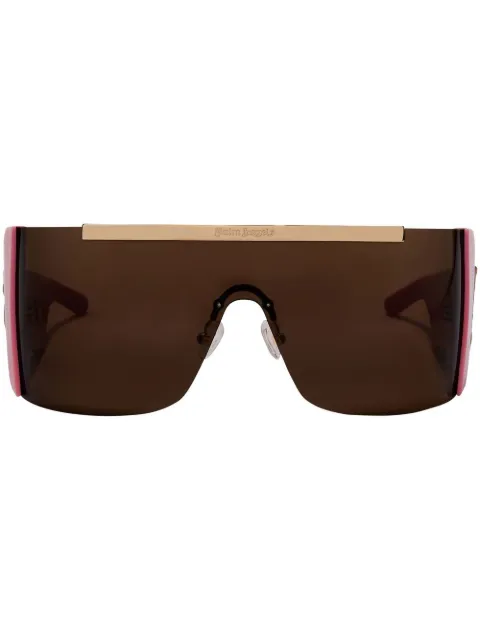 Palm Angels Eyewear Los Angeles mask sunglasses Pink PERI032S23PLA0013060