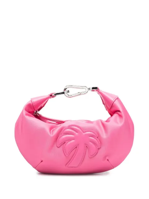 Palm Angels mini Big Palm logo-embossed clutch bag Pink PWNX004S23FAB0023030