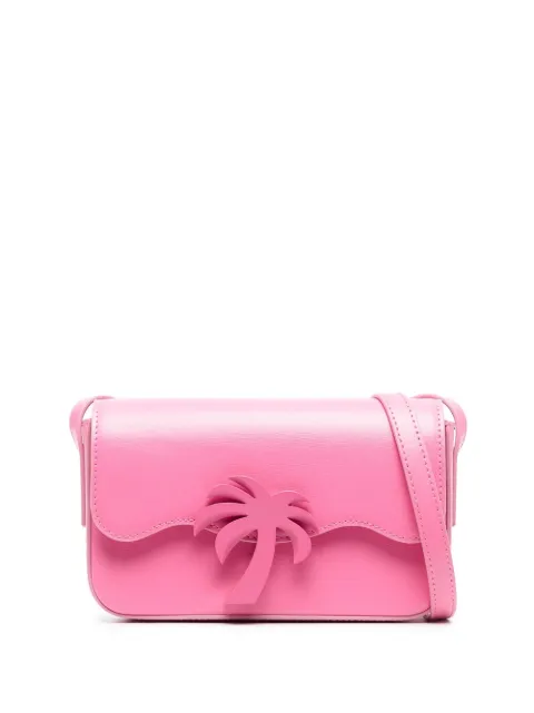 Palm Angels Bridge leather crossbody bag Pink PWNQ012S23LEA0053030