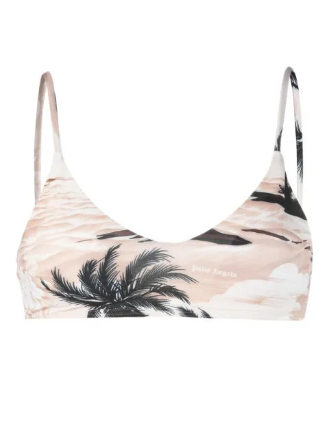 Palm Angels Dream bikini top Neutrals PWFH001S23FAB0016110