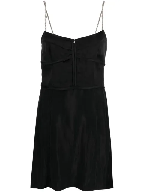 Palm Angels chain-straps slip minidress Black PWDJ002S23FAB0020772
