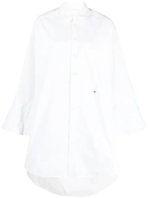Palm Angels flared-sleeve shirt dress White PWDG005S23FAB0010110
