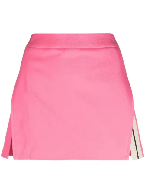 Palm Angels stripe-detail A-line miniskirt Pink PWCU002S23FAB0013232