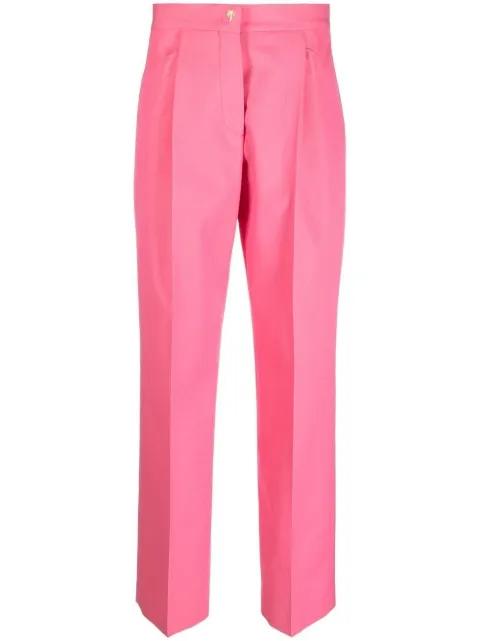 Palm Angels pressed-crease tailored wide-leg trousers Pink PWCA106S23FAB0013210