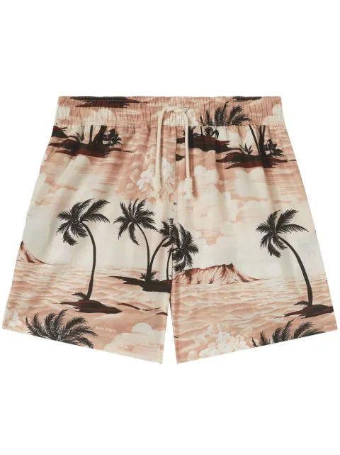 Palm Angels Dream drawstring swim shorts Neutrals PMFD002S23FAB0046110