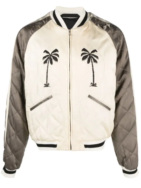 Palm Angels Upsidedown Palm Sukajan jacket Brown PMEA110S23FAB0016404