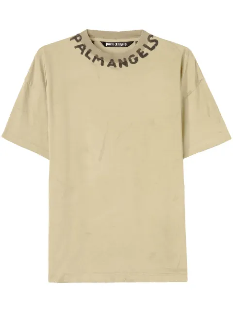 Palm Angels Seasonal logo T-shirt Brown PMAA072S23JER0115610