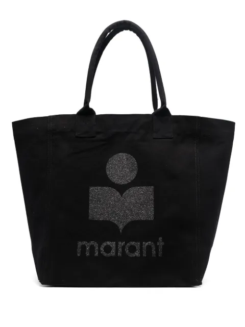 ISABEL MARANT Yenky logo-print tote bags Black 23PPM0001FAA1X46M