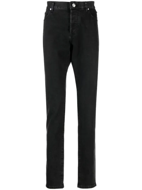 Balmain mid-rise straight-leg jeans Black YH0MG000DC59