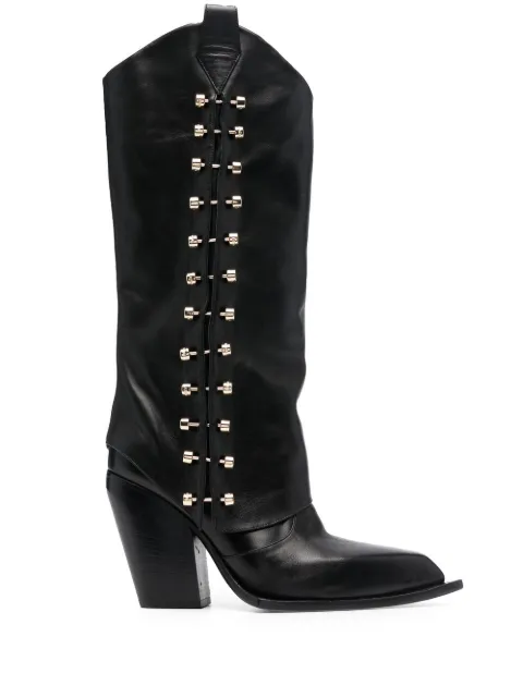 HARDOT pointed-toe western boots Black HMESSWB10B
