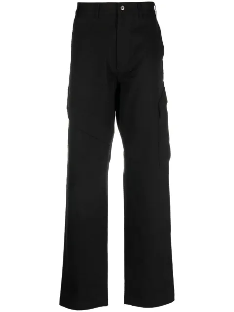 Moncler logo-patch straight-leg trousers Black H20912A00018596BQ