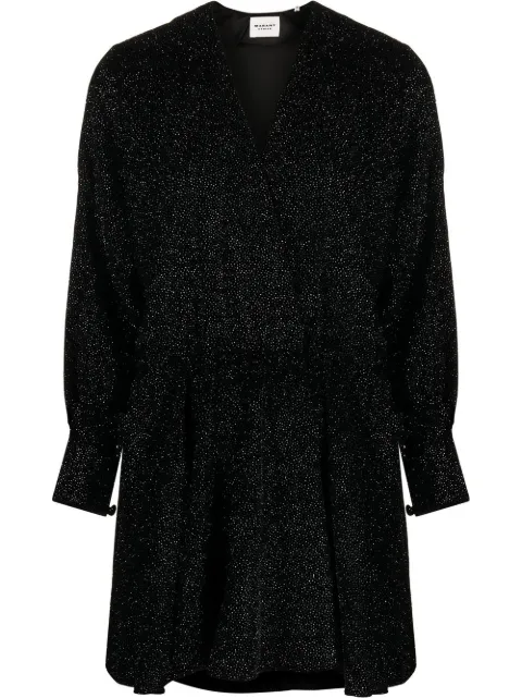 MARANT ÉTOILE Alexane long-sleeve dress Black RO0022FAA1J46E