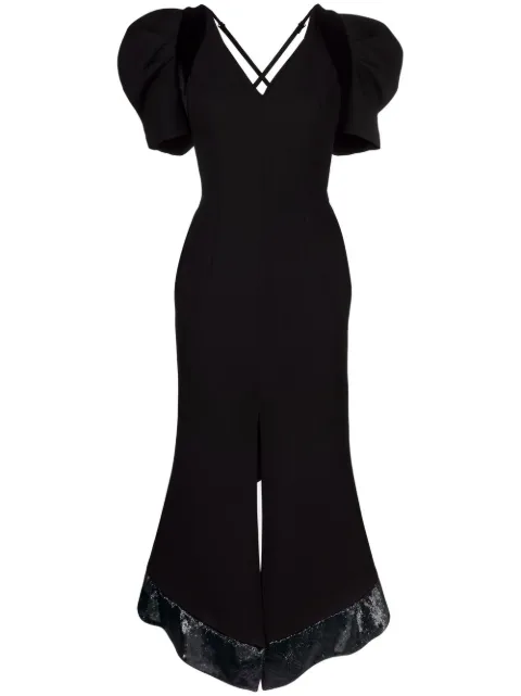 V:PM ATELIER Rovena open-back midi dress Black WS14B