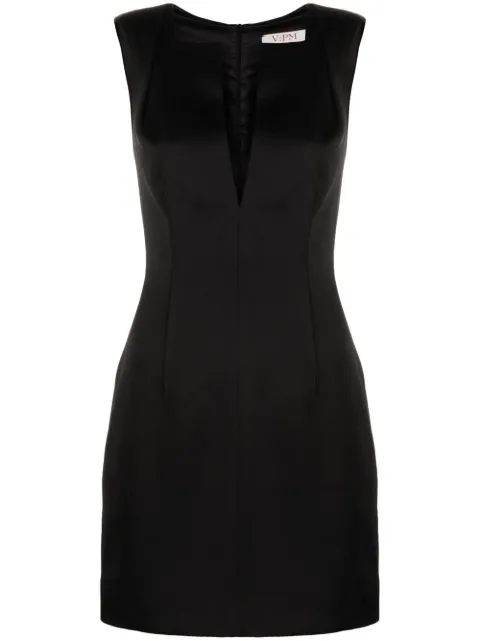 V:PM ATELIER Delora V-neck minidress Black WS20BP
