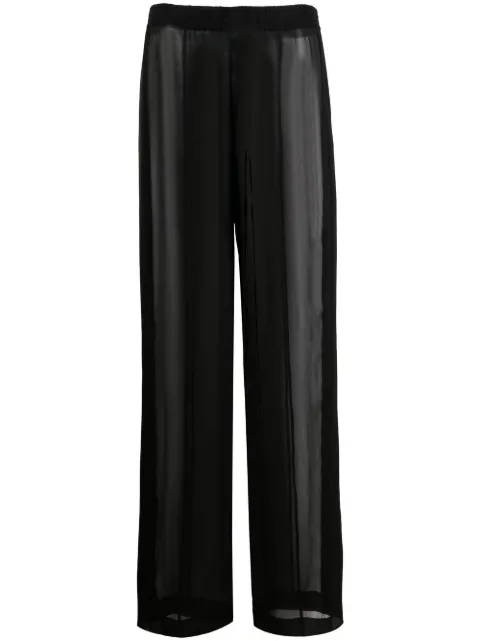 Saint Laurent silk straight-leg trousers Black 718964Y115W
