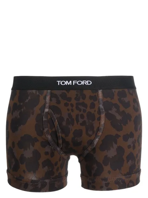 TOM FORD logo waistband boxer briefs Brown T4LC30110