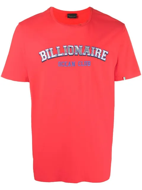 Billionaire logo-print T-shirt Red IACCMTK6307BTE014N