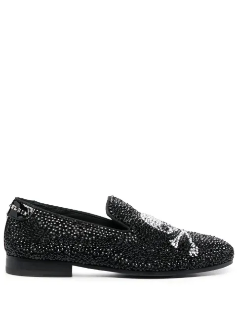 Philipp Plein Skull Bones moccasins White PACSUSB0004PLE009N