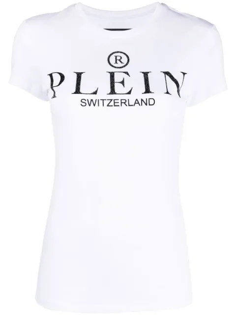 Philipp Plein logo-print t-shirt White PACCWTK2882PJY002N