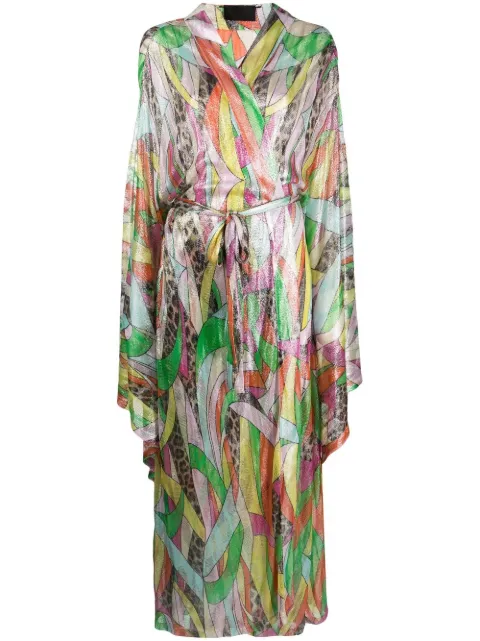Philipp Plein graphic-print knitted dress Green PACCWKQ0127PKN002N