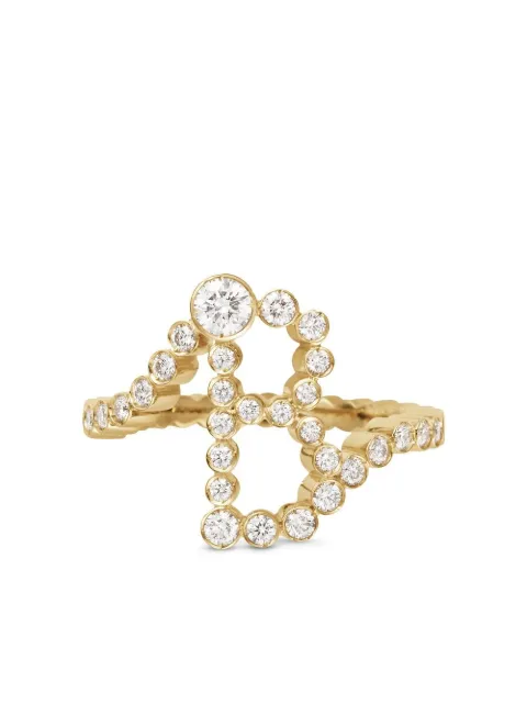 Sophie Bille Brahe Ensemble Coeur B diamond ring Gold RI23LETBWH
