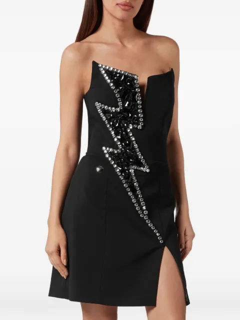 Philipp Plein strapless mini dress Black PACCWRG2511PTE008N