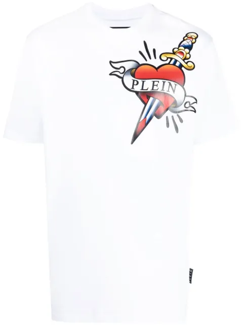 Philipp Plein graphic-print T-shirt White PACCMTK6279PJY002N