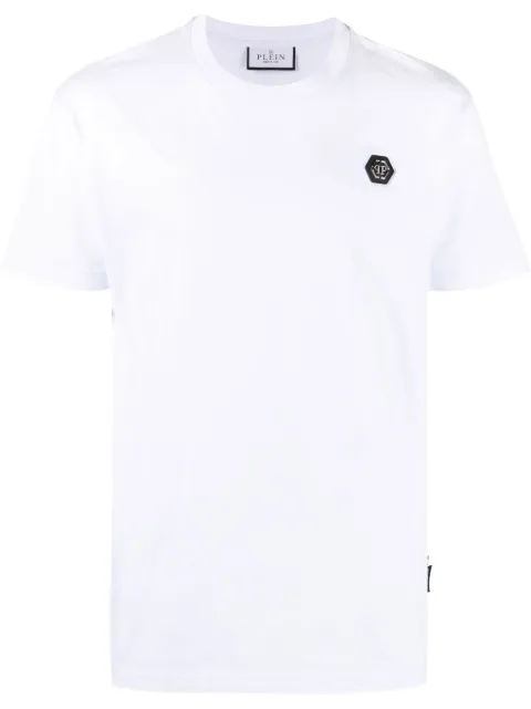 Philipp Plein logo-patch T-shirt White PACCMTK6217PJY002N