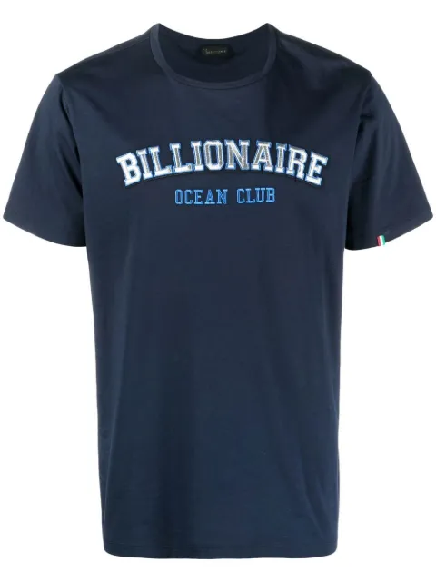 Billionaire logo-print T-shirt Blue IACCMTK6307BTE014N